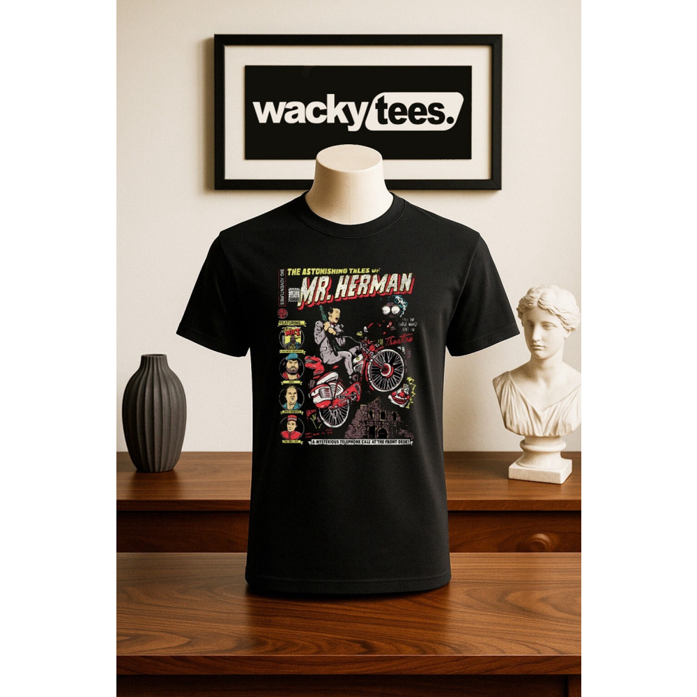 Pee Wee The Astonishing Tales of Mr Herman Big Adventure Graphic Tee Shirt